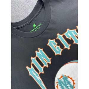 Athlete Xclusive Miami Dolphins Football Helmet Graphic Tee Shirt Mens 3XL Black